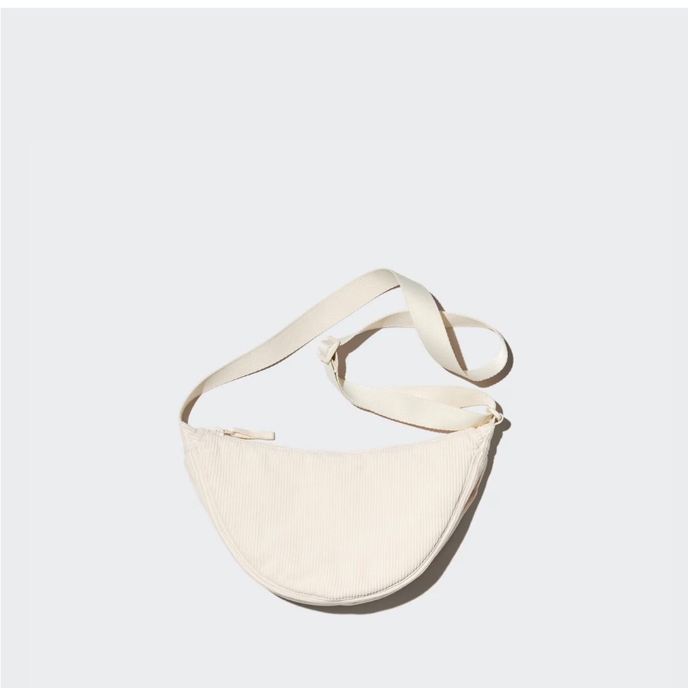 UNIQLO - Round Mini Shoulder Bag - Corduroy - Cream 🤍